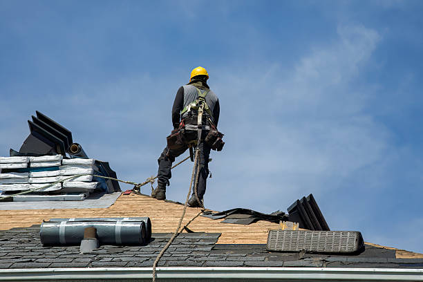 Professional Emergency Roof Repair technician working in Loganville, WI